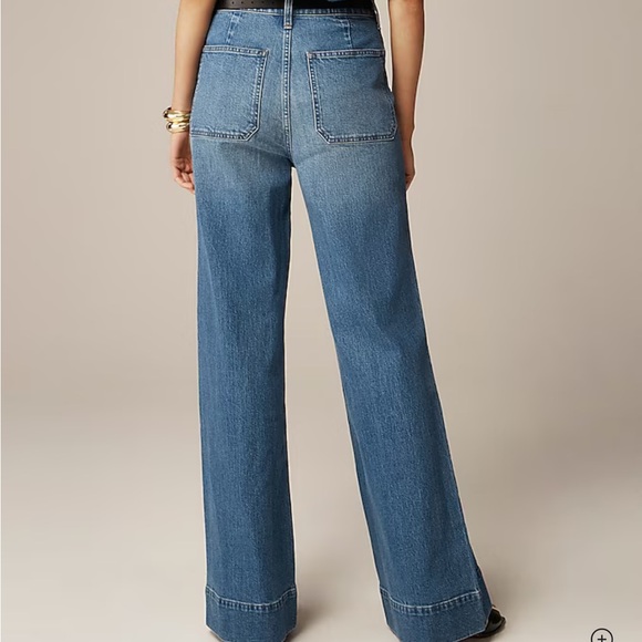 J. Crew NWT High-rise Sailor denim trouser in 1996 semi-stretch - Picture 4 of 10